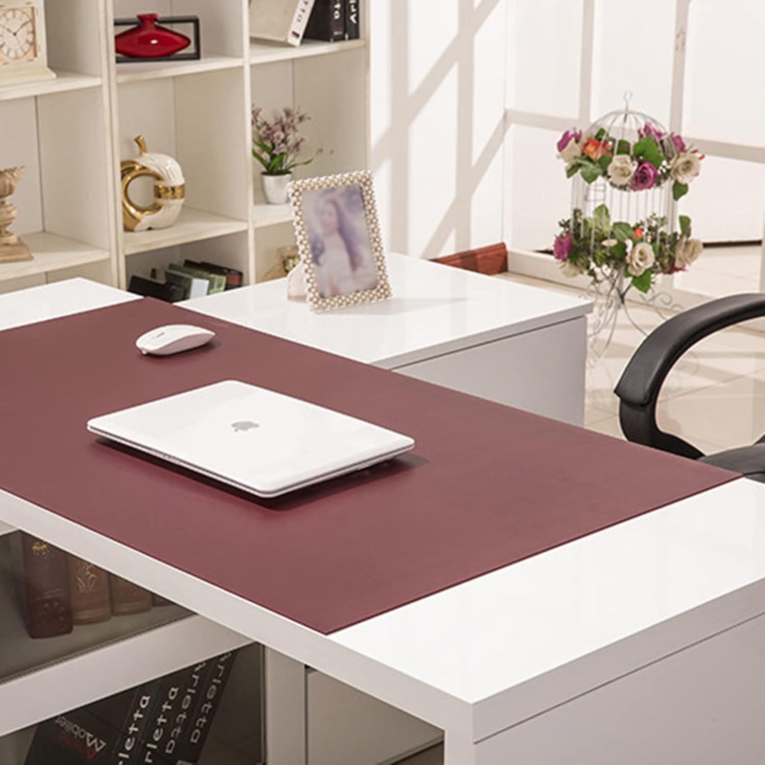 Extended Writing Gaming Mat with Fixation Lip - Large Office Desk Pad Non-Slip Mouse Mat | Waterproof Desktops Mat Soft Leather Mouse Pad for Home Office - Image 2