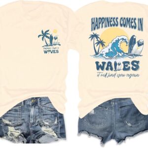 Graphic Tees Women Oversized T-Shirts: Summer Hawaiian Beach Tops Shirts Hawaii Tropical Beachy Short Sleeve Outfit