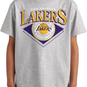 Junk Food Unisex Kid's Standard NBA-Court Classic-Officially Licensed Youth Short Sleeve Fan Tee for Boys and Girls