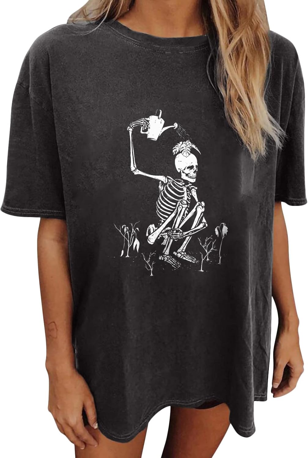 Summer Y2k Tops for Womens, Casual Vintage Short Sleeve T-Shirt, Girls Oversize Loose Round Neck Elastic Tee - Image 5