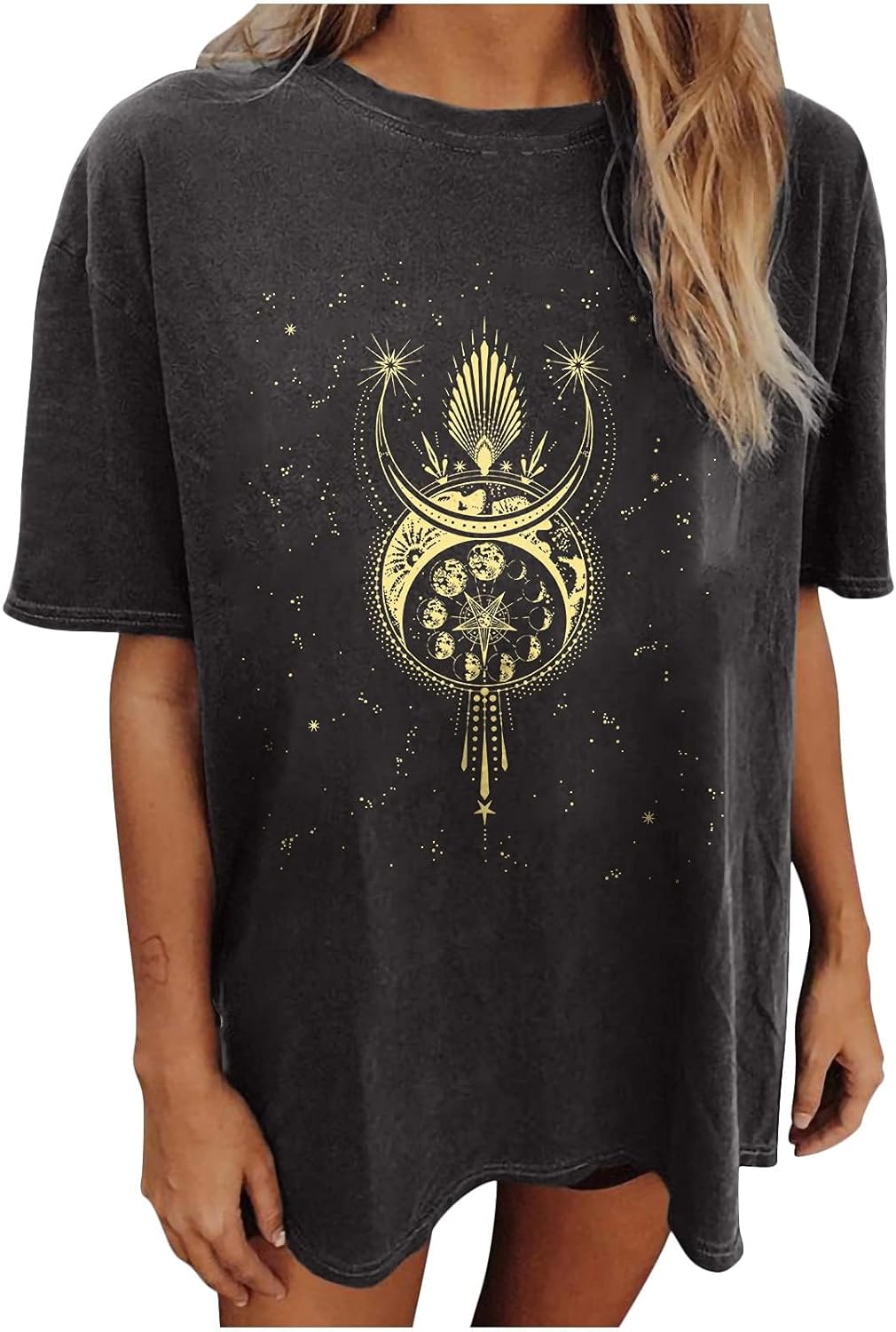 Summer Y2k Tops for Womens, Casual Vintage Short Sleeve T-Shirt, Girls Oversize Loose Round Neck Elastic Tee - Image 23