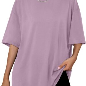 Trendy Queen Womens Oversized Summer T Shirts Fashion Workout Plus Size Tops Short Sleeve Beach Vacation Gym Clothes 2025