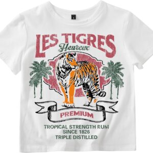 veufcyas Cute Tiger Graphic Baby Tees for Women Y2k Preppy Summer Cropped Shirts Aesthetic Crop Tops Teen Girl Trendy Clothes