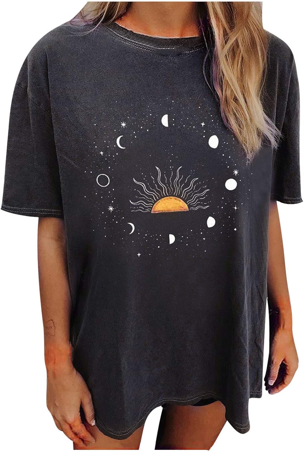 Wukreran Vintage Shirts for Women Cute Graphic Tee Spring Short Sleeve Tops Oversized Tshirts Teen Aesthetic Clothing - Image 6
