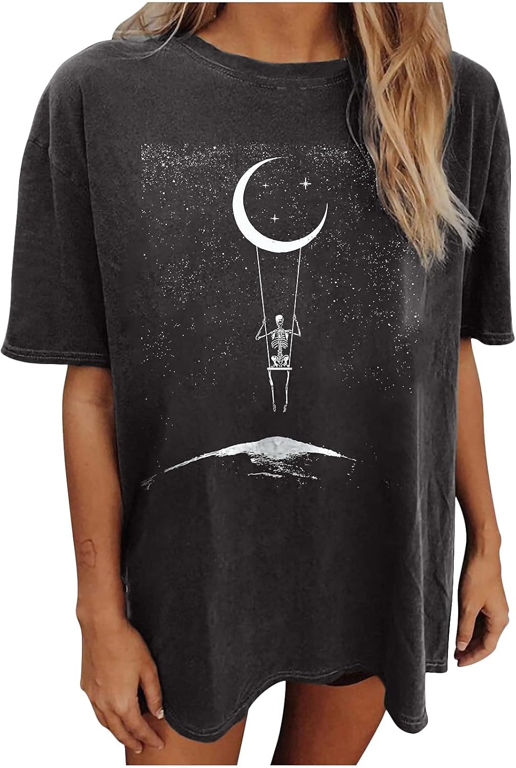Wukreran Vintage Shirts for Women Cute Graphic Tee Spring Short Sleeve Tops Oversized Tshirts Teen Aesthetic Clothing - Image 7